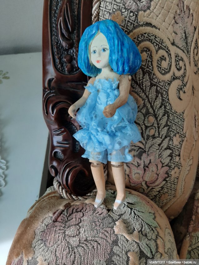 Мальвина - куколка из дерева (фото 4)