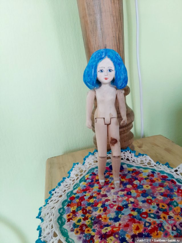Мальвина - куколка из дерева (фото 2)