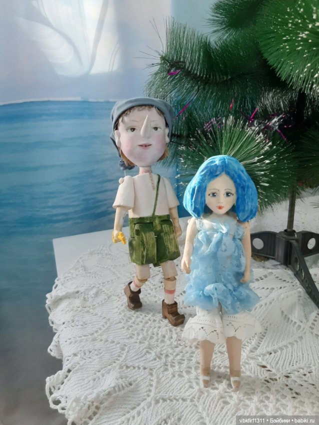 Мальвина - куколка из дерева (фото 3)