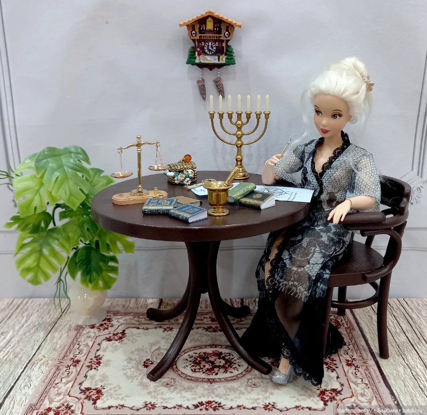 Весы ретро с гирьками — Миниатюра для кукол (фото 6)