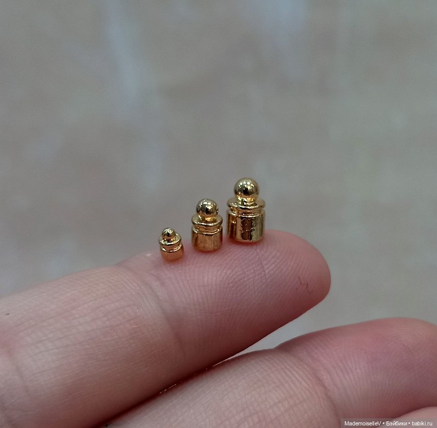 Весы ретро с гирьками — Миниатюра для кукол (фото 4)