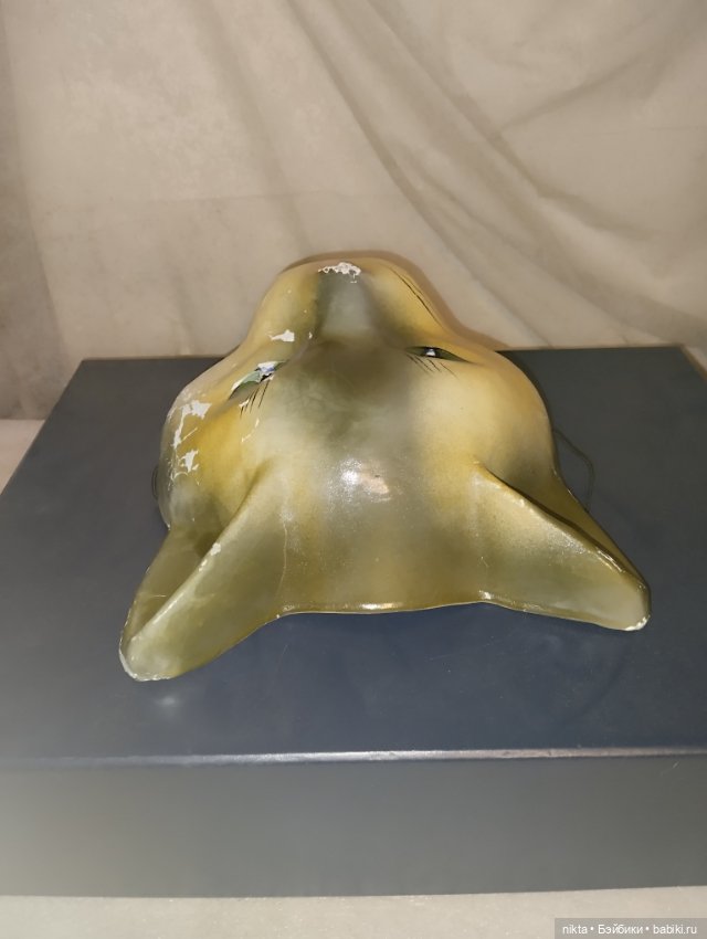 Маска карнавальная, новогодняя маска СССР Кот, кошка Папье-маше Старая (фото 3)