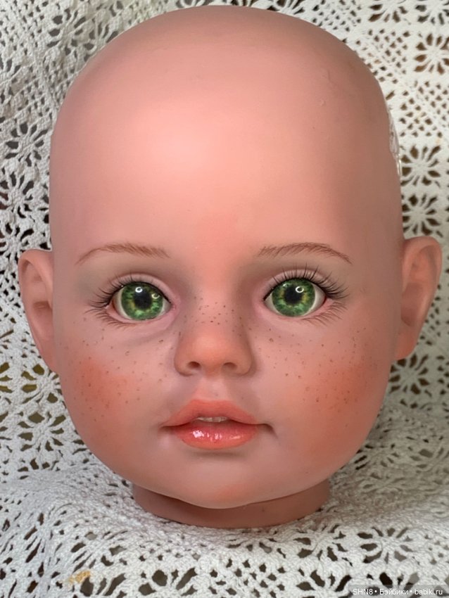 Голова пупса большая винил
