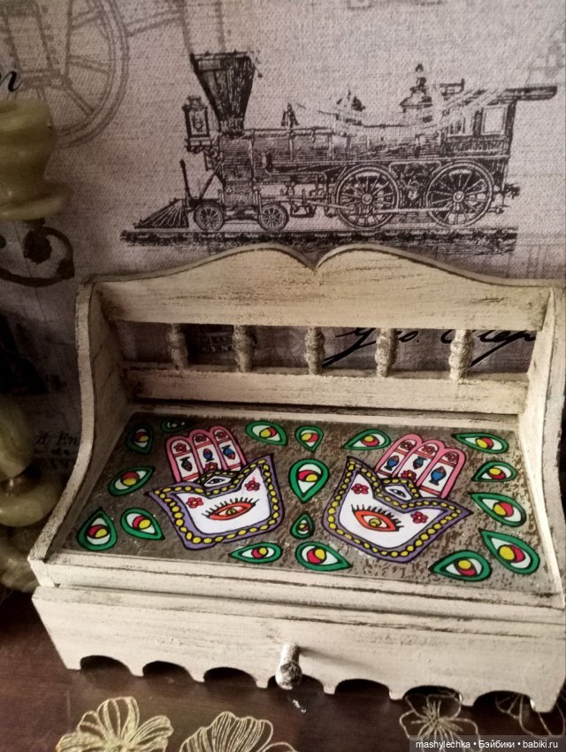 Диван комод для кукол в восточном стиле (фото 5)