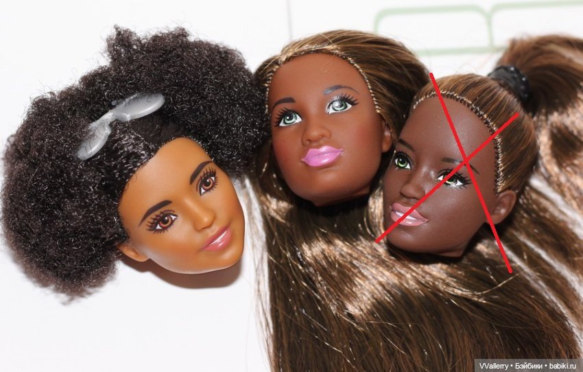 Лот голов 2 штуки барби АА