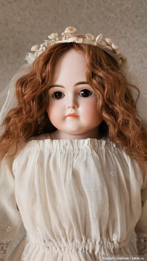 Ранняя антикварная кукла Kestner M, закрытый рот (фото 2)