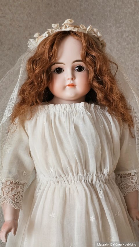 Ранняя антикварная кукла Kestner M, закрытый рот (фото 4)