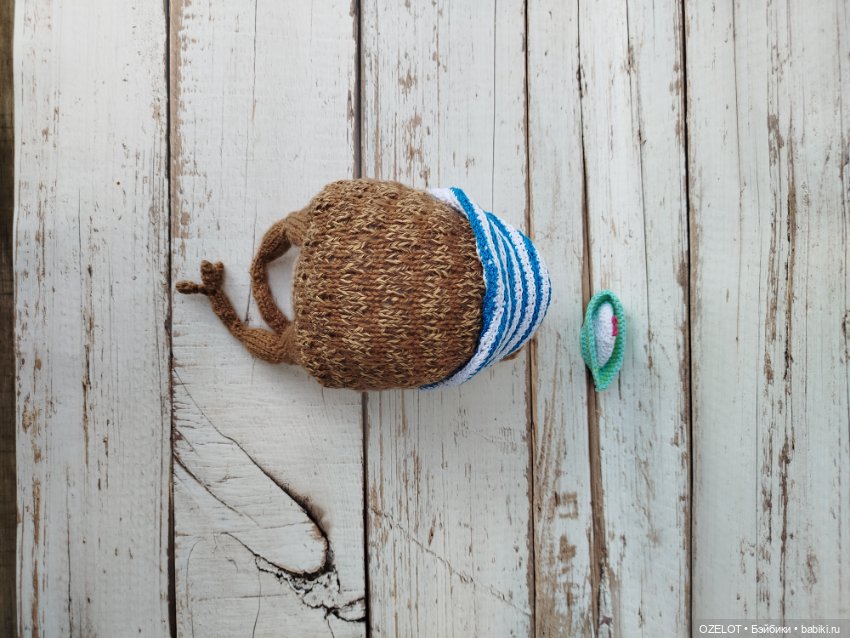 Жабка Пиппа в тельняшке — Авторские игрушки (фото 4)