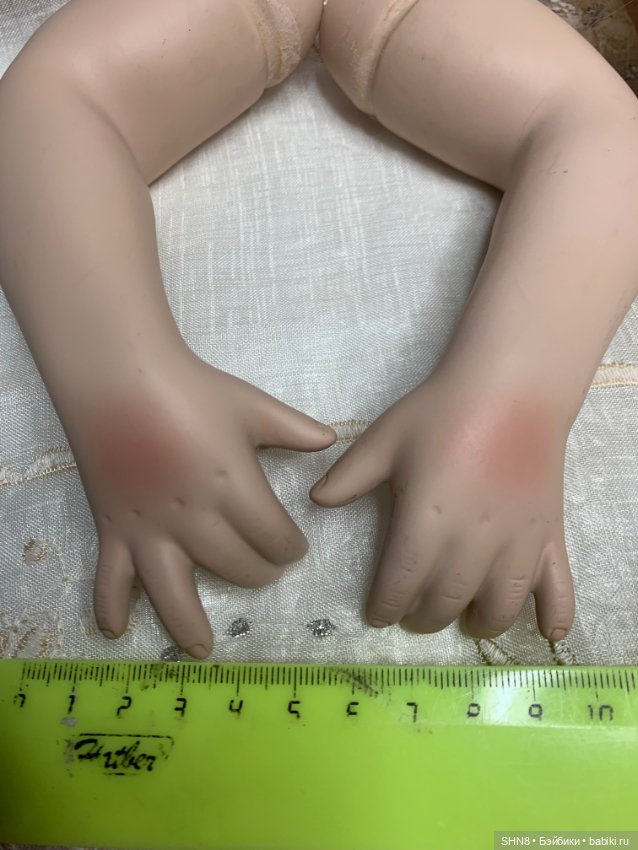 Ручки парные фарфоровые для куклы около 60-65 см (фото 7)