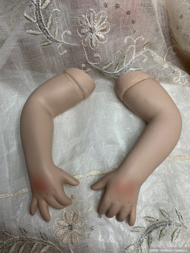Ручки парные фарфоровые для куклы около 60-65 см