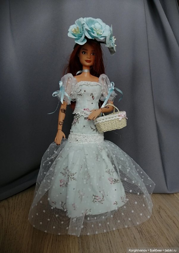 Романтичное платье для барби