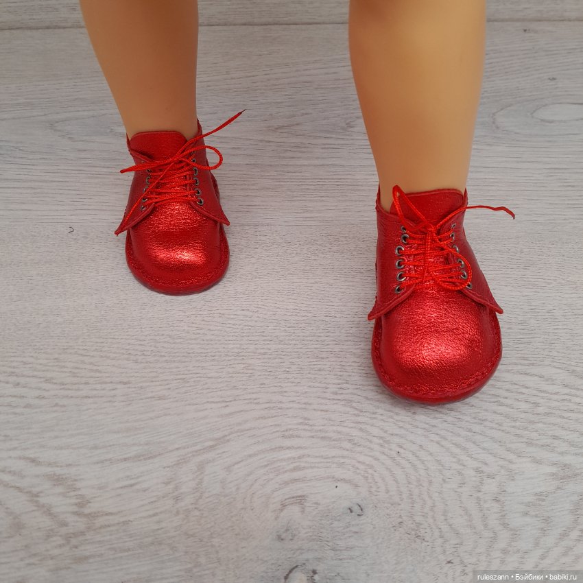 Ботиночки из натуральной кожи для Готц 50 см (фото 5)