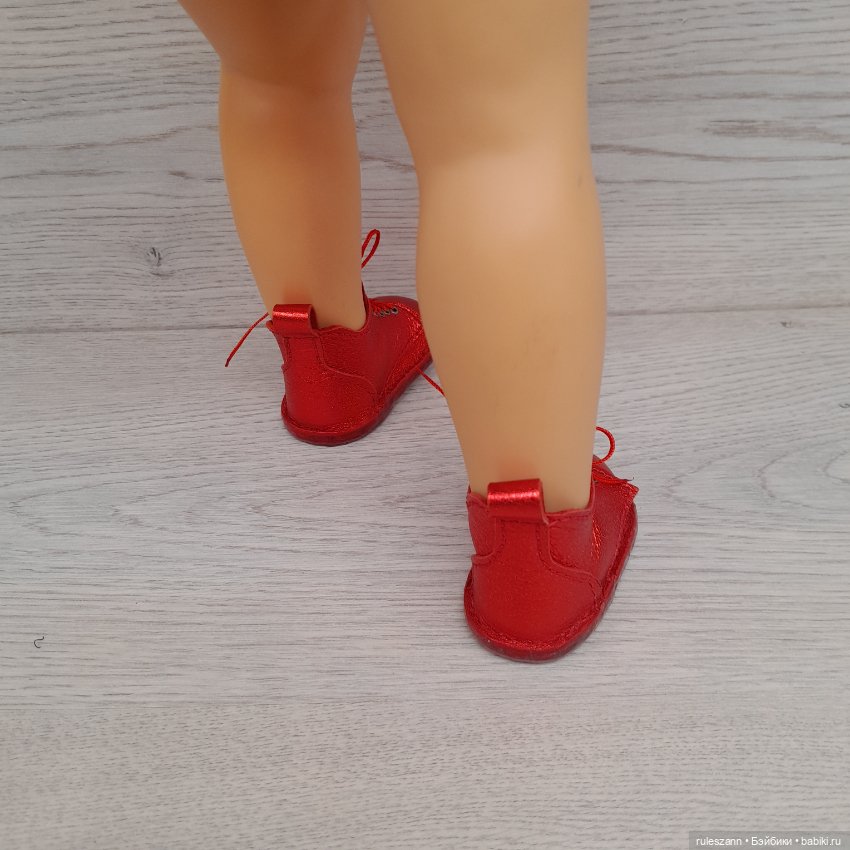 Ботиночки из натуральной кожи для Готц 50 см (фото 8)