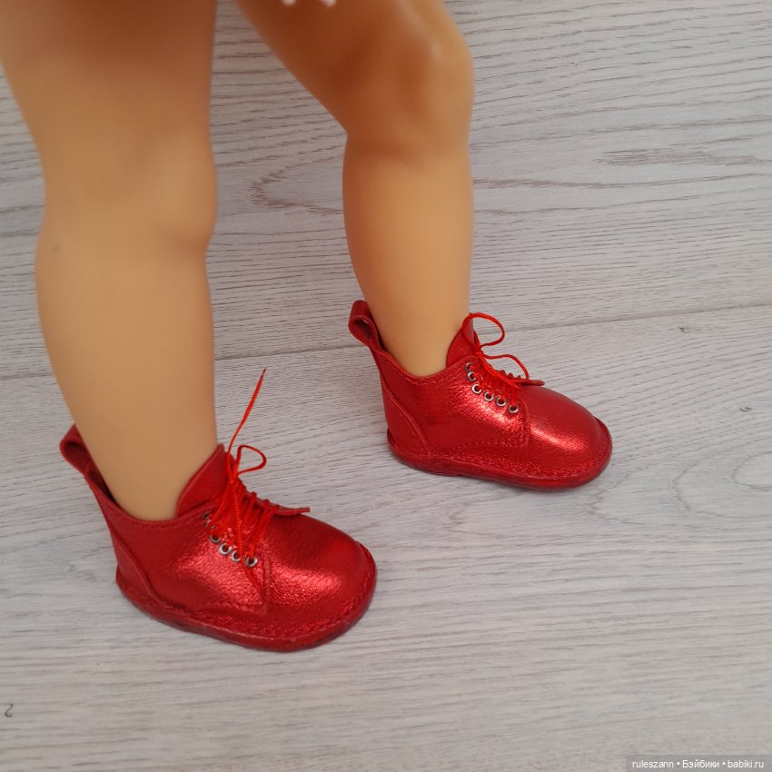 Ботиночки из натуральной кожи для Готц 50 см (фото 6)