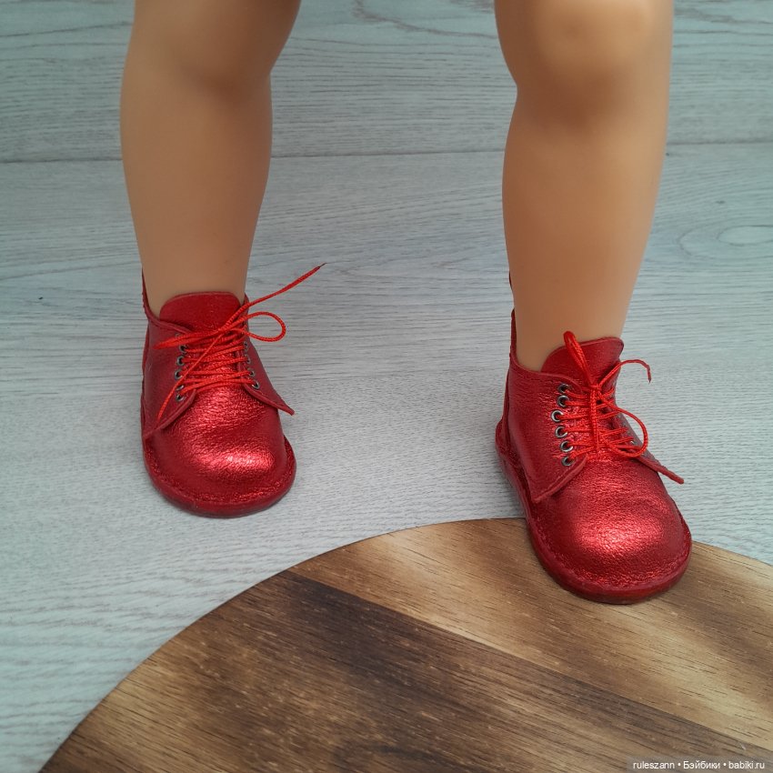 Ботиночки из натуральной кожи для Готц 50 см (фото 3)