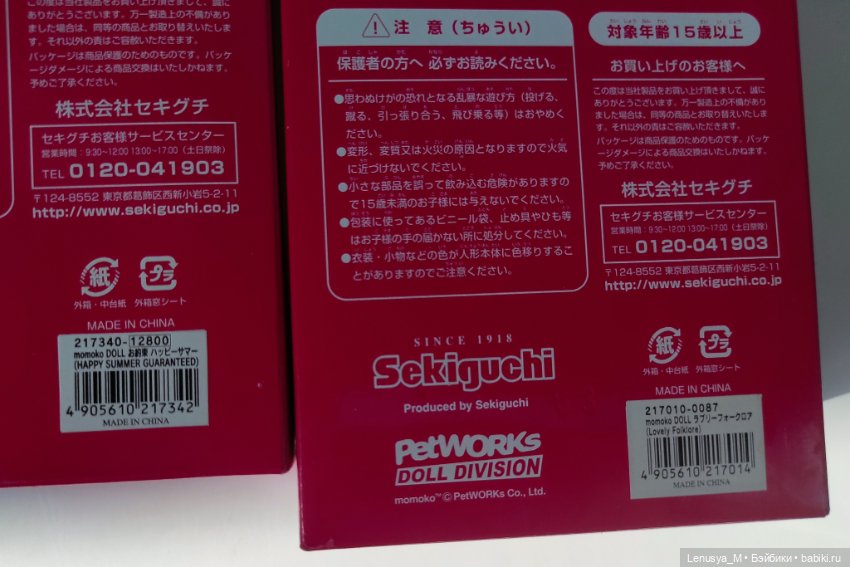 Коробки-витрины старого образца от кукол Момоко / 2шт (фото 8)