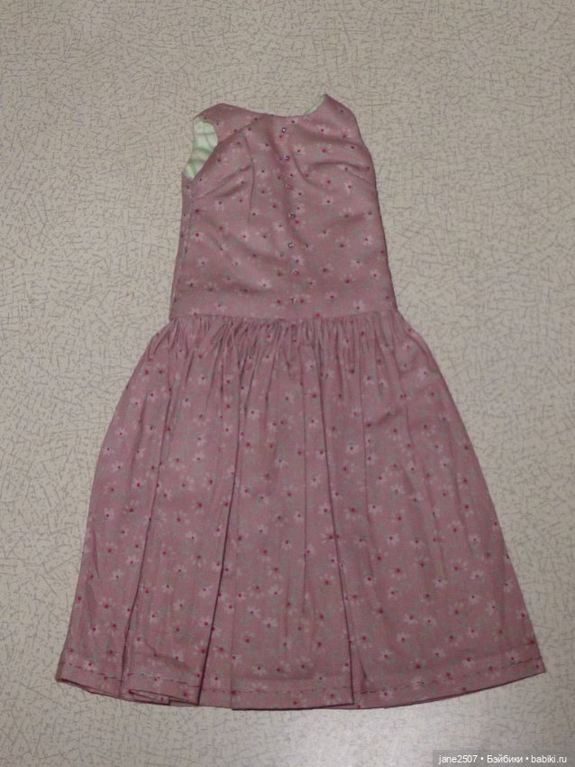 Платье цвета чайной розы OOAK Handmade для Барби (стандартной, высокой), Poppy Parker, FR (фото 2)