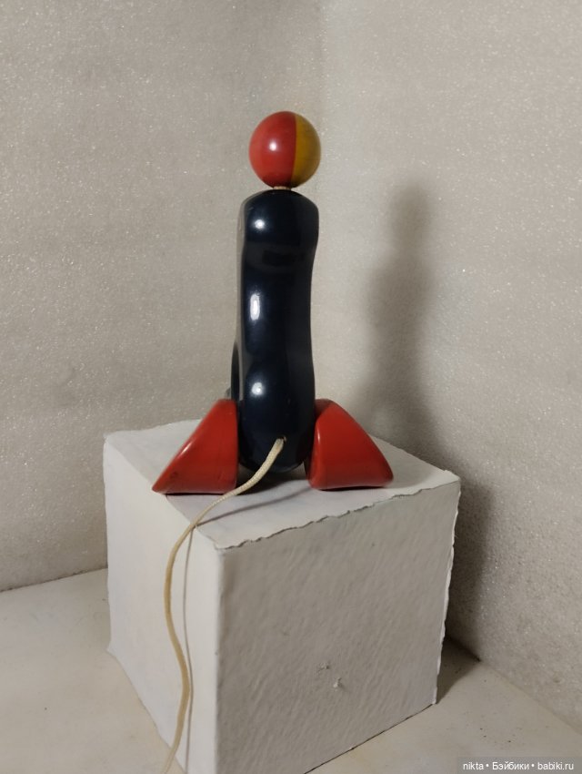 Деревянная игрушка Каталка Цирковой тюлень с мячом (фото 2)