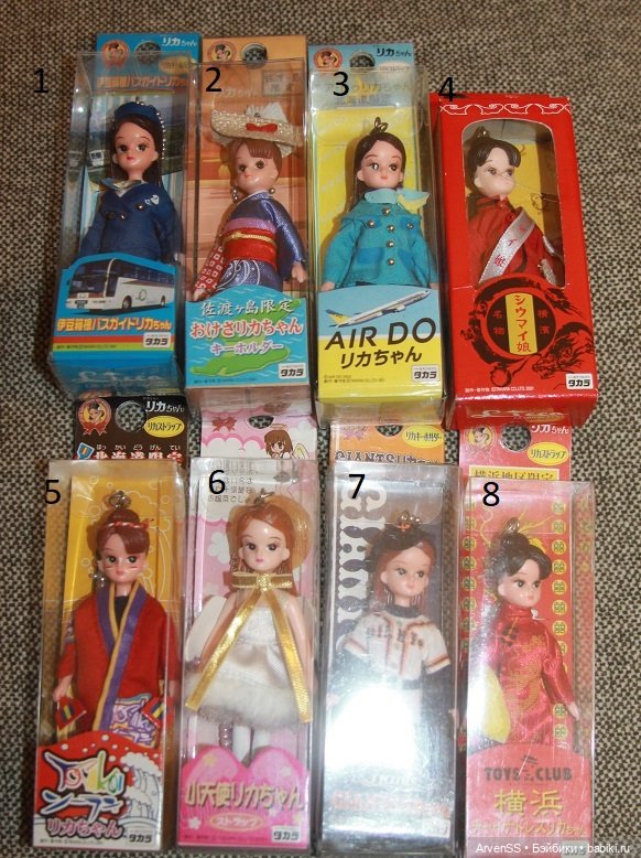 Винтажные брелоки Takara Licca keychan по мотивам выпусков 1 поколения Ликки (фото 2)