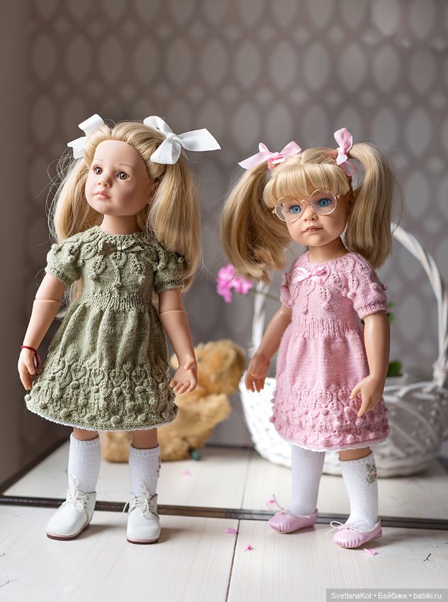 МК по вязанию 2-х платьев для больших Готц - "Вересковый мёд"