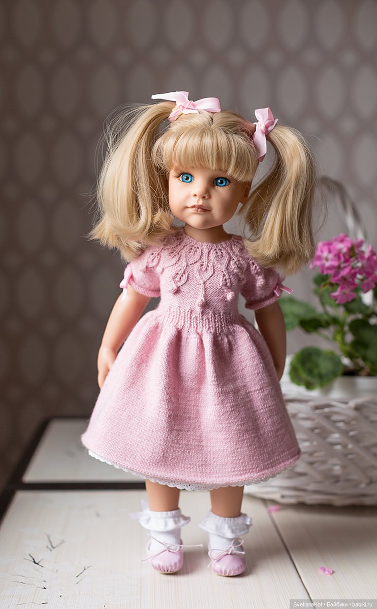 МК по вязанию 2-х платьев для больших Готц - "Вересковый мёд" (фото 5)