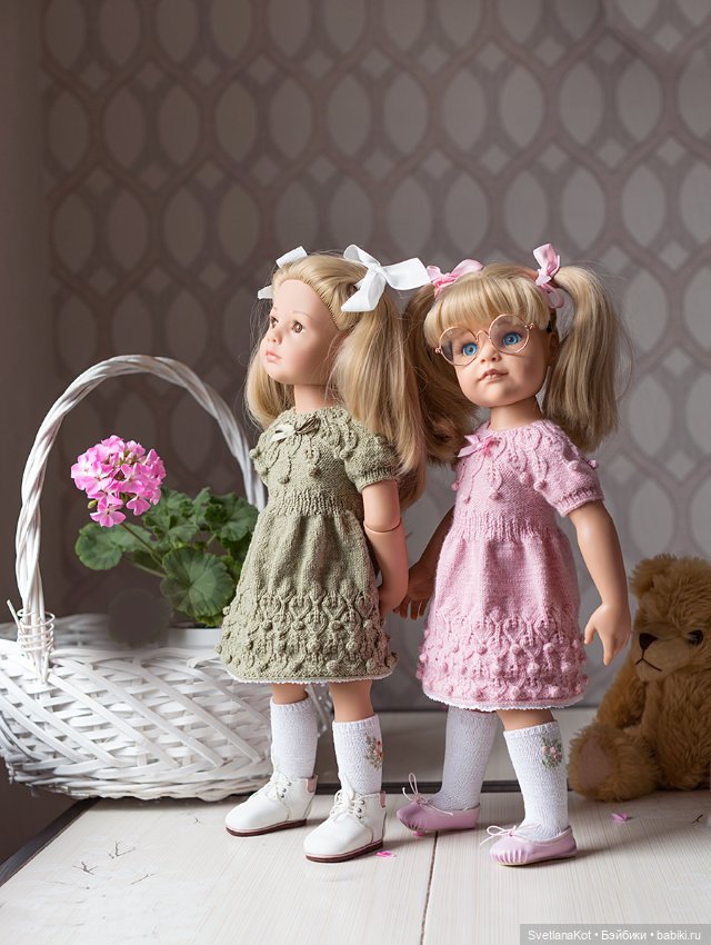МК по вязанию 2-х платьев для больших Готц - "Вересковый мёд" (фото 2)