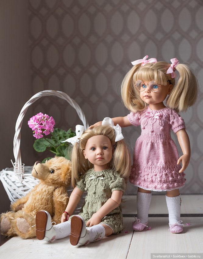 МК по вязанию 2-х платьев для больших Готц - "Вересковый мёд" (фото 8)