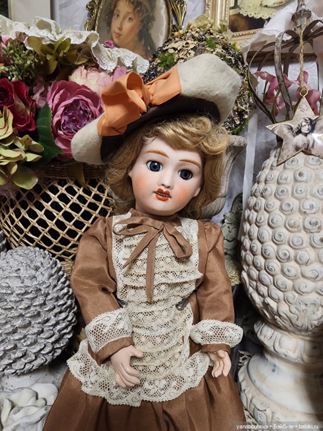 Редкая французская антикварная куколка Жуль Верлингтон, 35 см (фото 5)