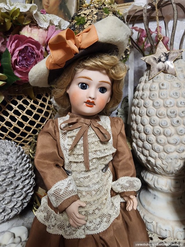 Редкая французская антикварная куколка Жуль Верлингтон, 35 см (фото 7)