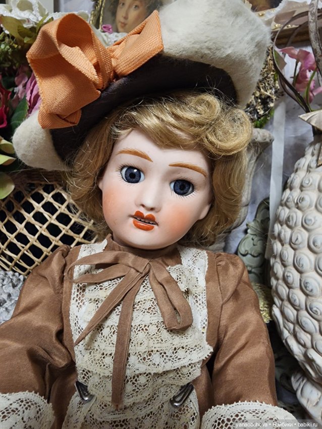 Редкая французская антикварная куколка Жуль Верлингтон, 35 см (фото 4)