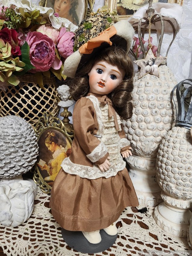 Редкая французская антикварная куколка Жуль Верлингтон, 35 см (фото 2)