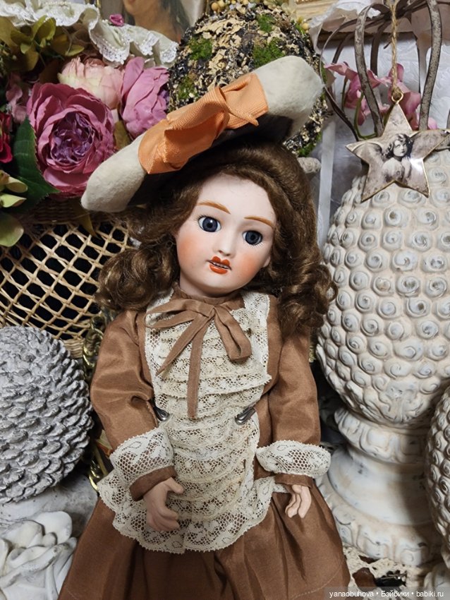 Редкая французская антикварная куколка Жуль Верлингтон, 35 см (фото 8)