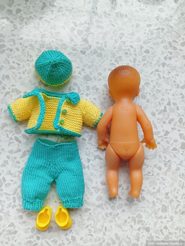 Пупс ГДР на спине номер 112 в комплекте ручной работы и ботиночках (фото 4)