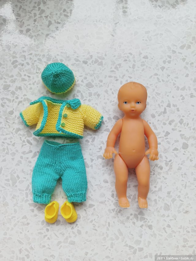 Пупс ГДР на спине номер 112 в комплекте ручной работы и ботиночках (фото 3)