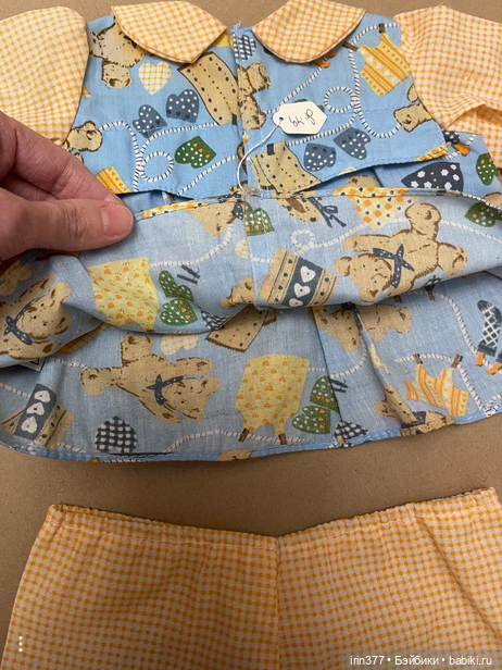 Костюм хлопковый фабричный для куклы или мишки (фото 9)