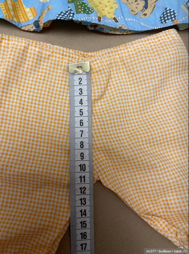 Костюм хлопковый фабричный для куклы или мишки