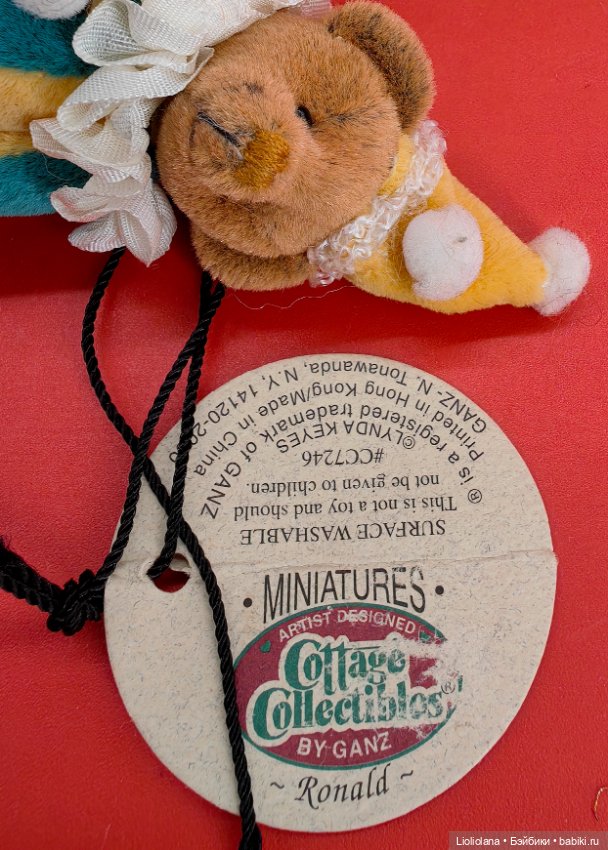 Мишка неваляшка Рональд от Ganz США миниатюра (фото 8)