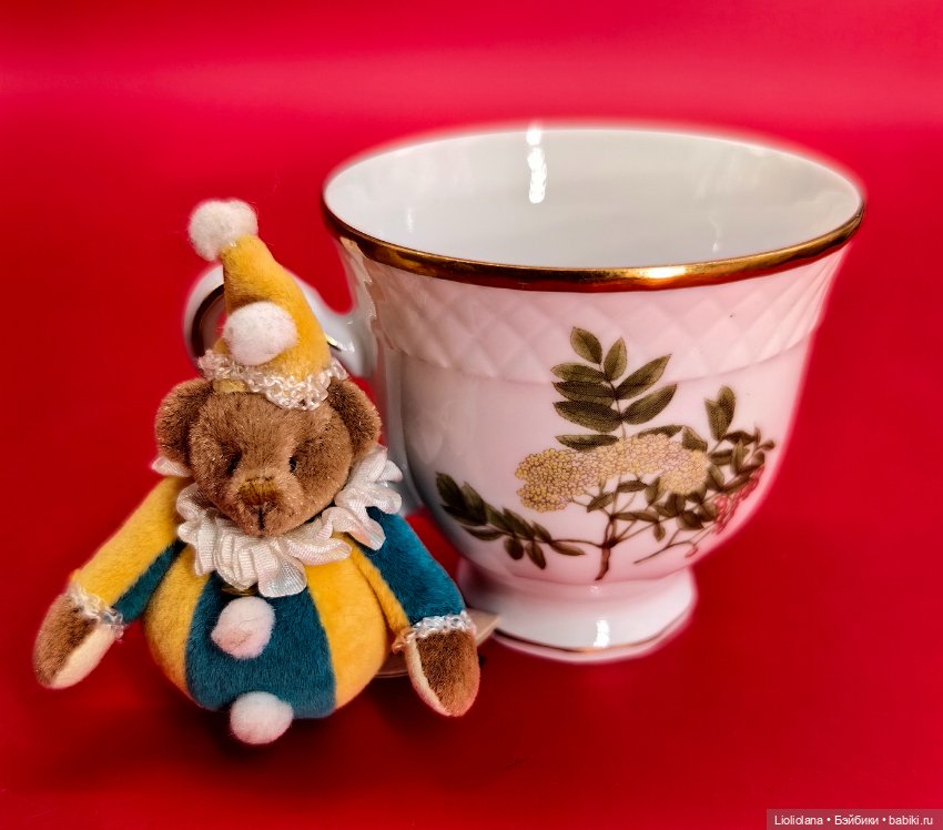 Мишка неваляшка Рональд от Ganz США миниатюра