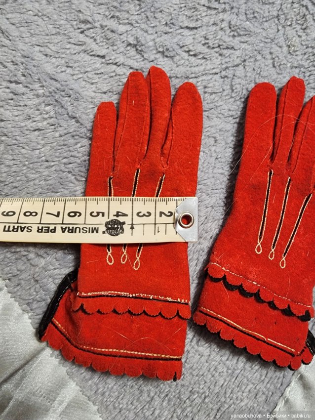 Антикварные кукольные или детские перчатки (фото 5)