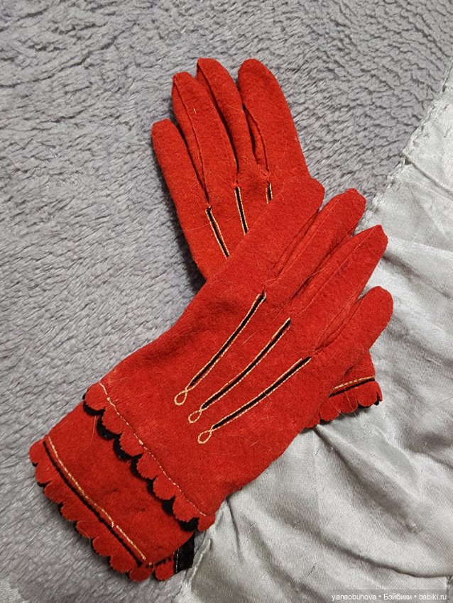 Антикварные кукольные или детские перчатки (фото 9)