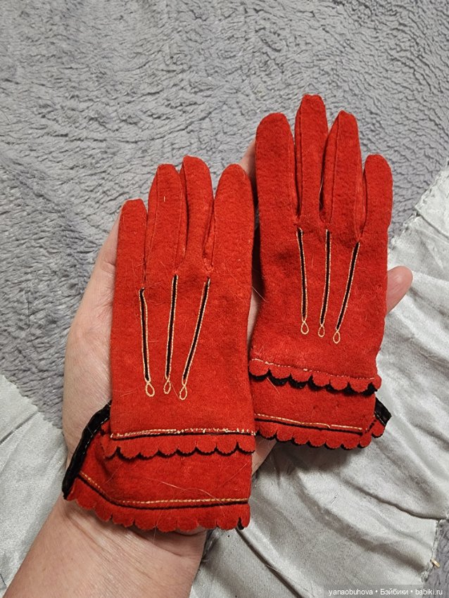 Антикварные кукольные или детские перчатки (фото 3)