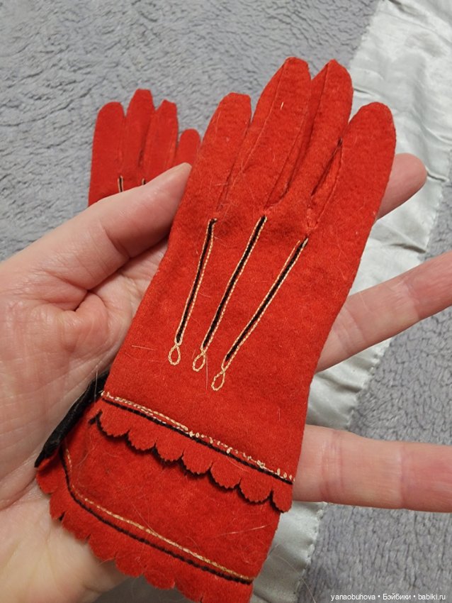 Антикварные кукольные или детские перчатки (фото 6)