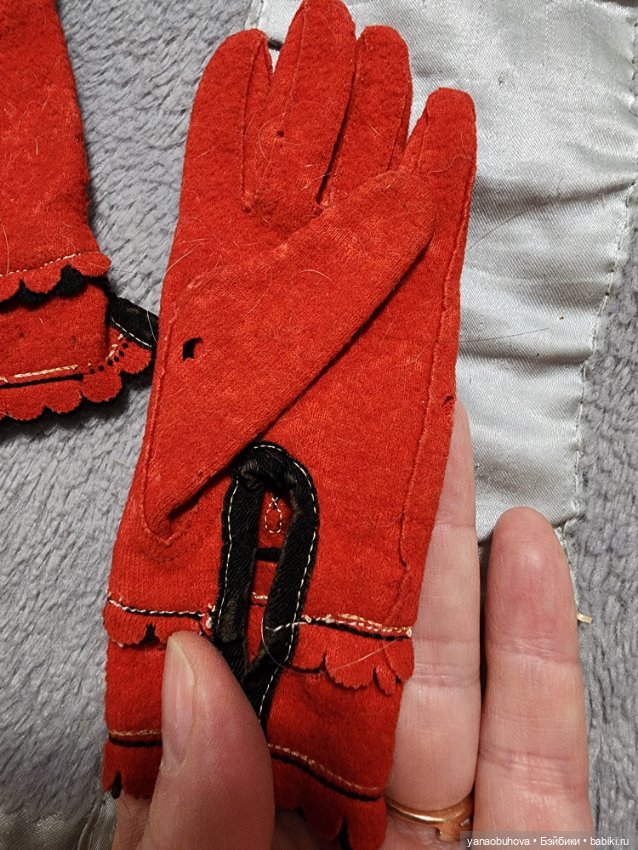 Антикварные кукольные или детские перчатки (фото 8)