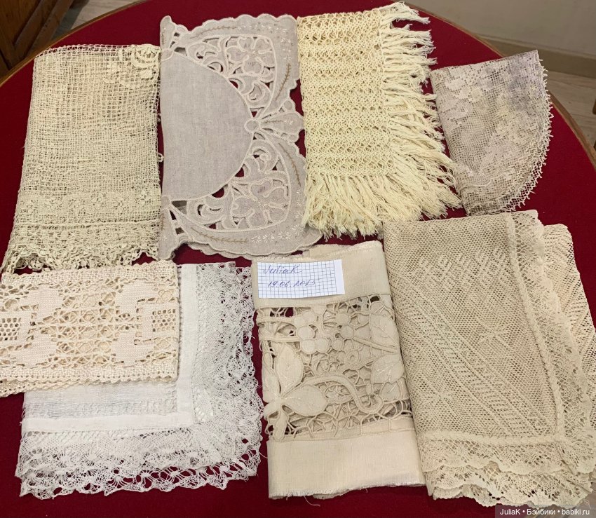 Винтажные салфетки, вышивка
