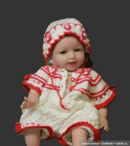 Комбинезон для куклы, вязаный комплект (фото 3)