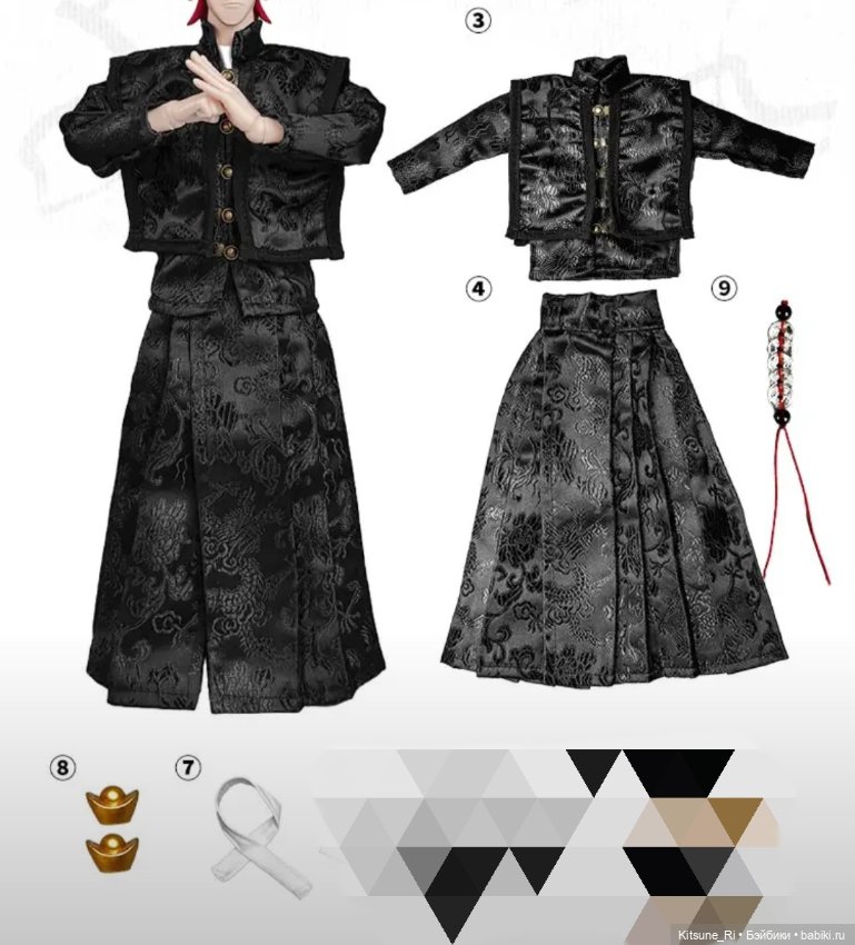 Аутфит мужской в китайском стиле 1/6 (фото 6)