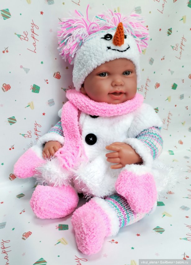 Новогодний костюм "Снеговичка в розовом" "