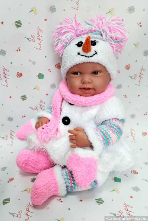 Новогодний костюм "Снеговичка в розовом" " (фото 2)