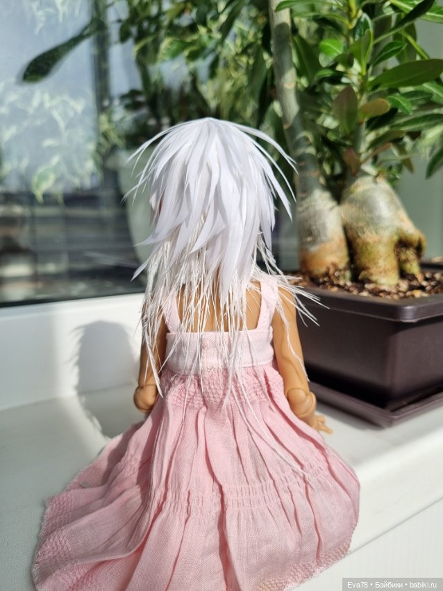 Парик из перышек на бжд куклу Иден и др (фото 4)