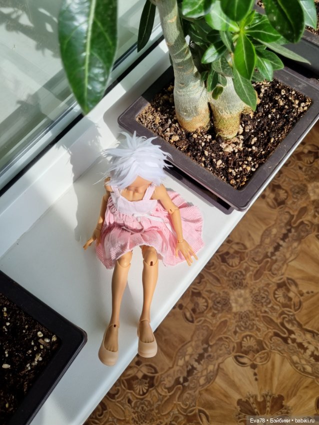 Парик из перышек на бжд куклу Иден и др (фото 5)